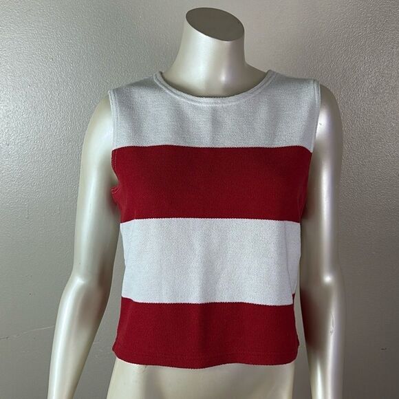 Women’s vintage EXPRESS sleeveless crop top shirt bangs large L - Picture 7 of 7